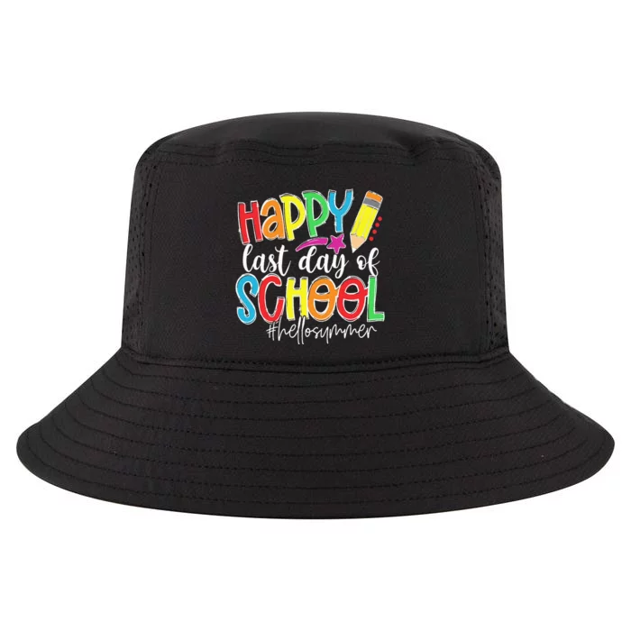 Happy Last Day Of School Teacher Kids Graduation Last Day Cool Comfort Performance Bucket Hat