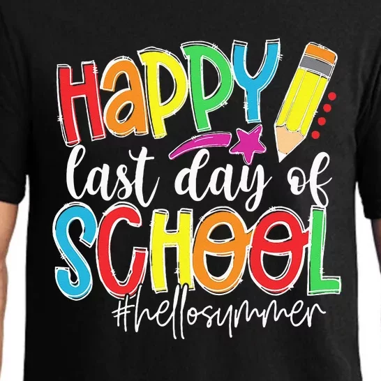 Happy Last Day Of School Teacher Kids Graduation Last Day Pajama Set