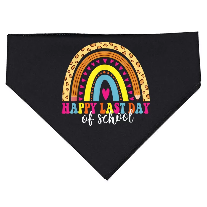 Happy Last Day Of School Teacher Student Graduation USA-Made Doggie Bandana