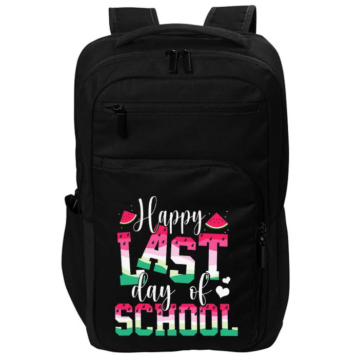 Happy Last Day Of School Watermelon Teachers Students Summer Impact Tech Backpack