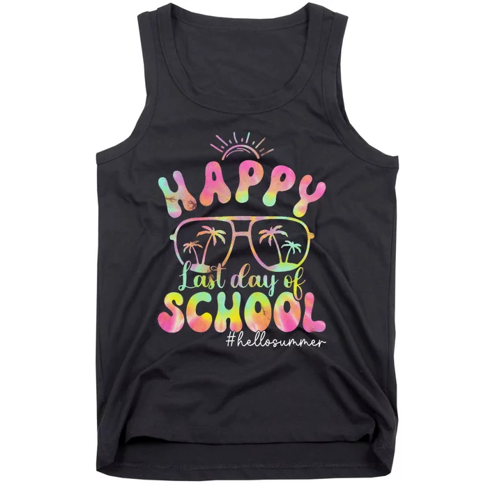 Happy Last Day Of School Hello Summer Students And Teachers Tank Top