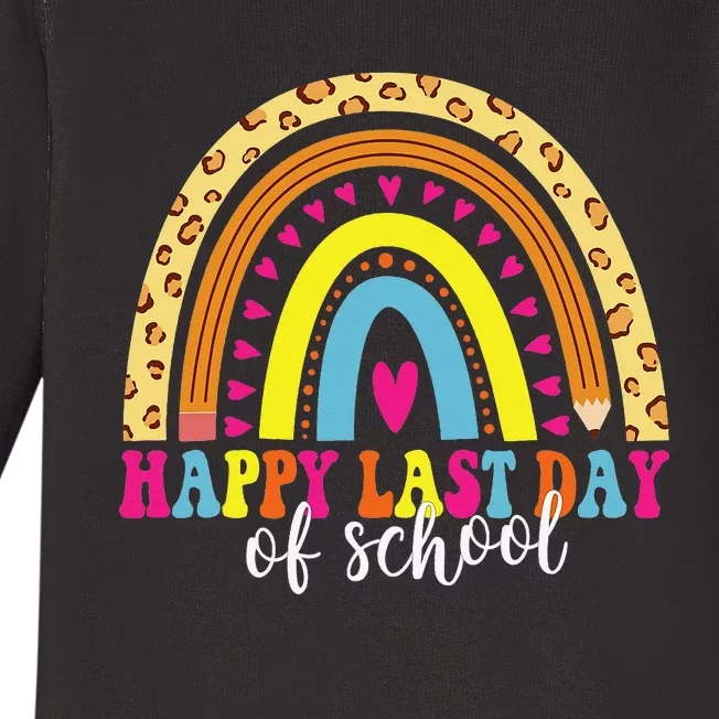 Happy Last Day of School Teacher Student Graduation Baby Long Sleeve Bodysuit