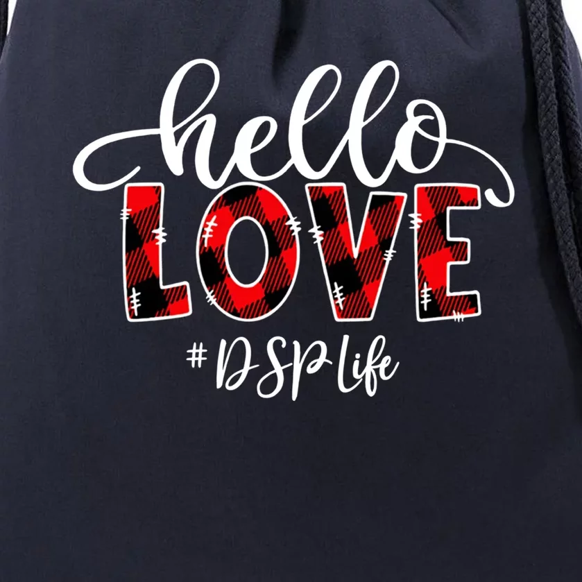 Hello Love Dsp Life Flannel Valentine's Day Gift Drawstring Bag