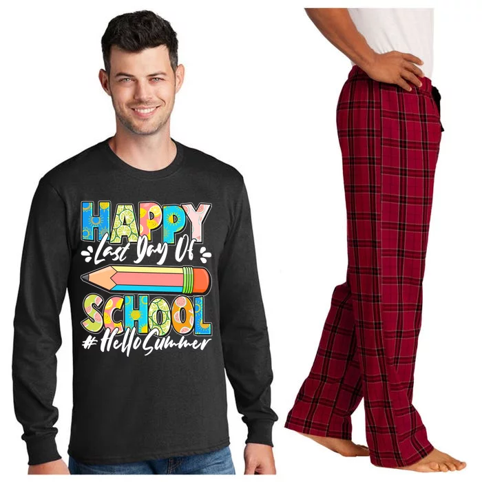 Happy Last Day Of School #Hello Summer Long Sleeve Pajama Set