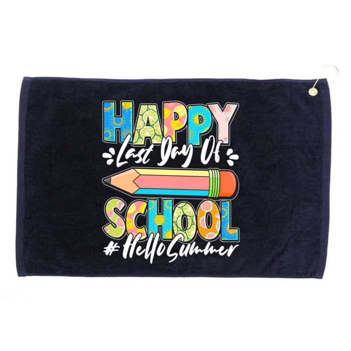 Happy Last Day Of School #Hello Summer Grommeted Golf Towel