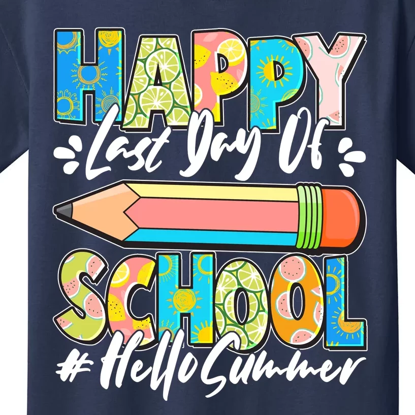 Happy Last Day Of School #Hello Summer Kids T-Shirt