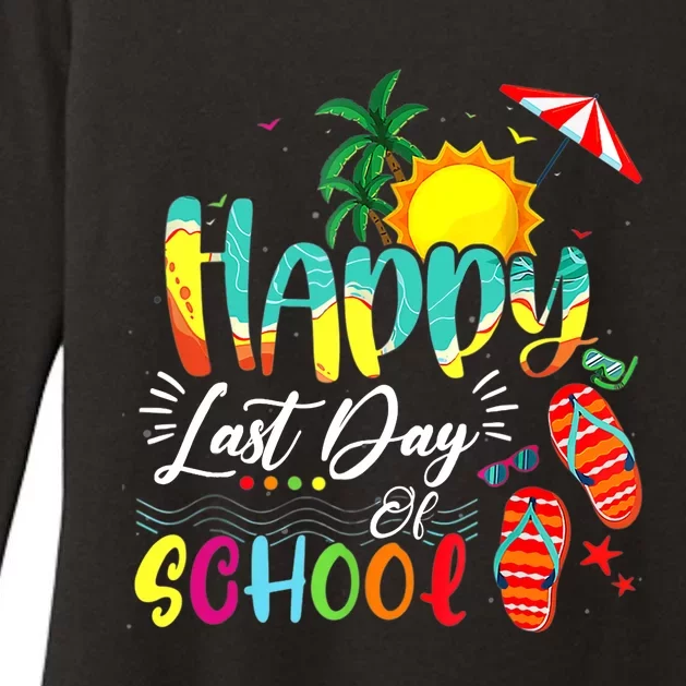 Happy Last Day Of School Teacher Student Graduation Summer Womens CVC Long Sleeve Shirt