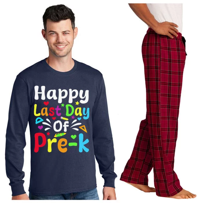 Happy Last Day Of Prek Teacher Student Graduation Long Sleeve Pajama Set