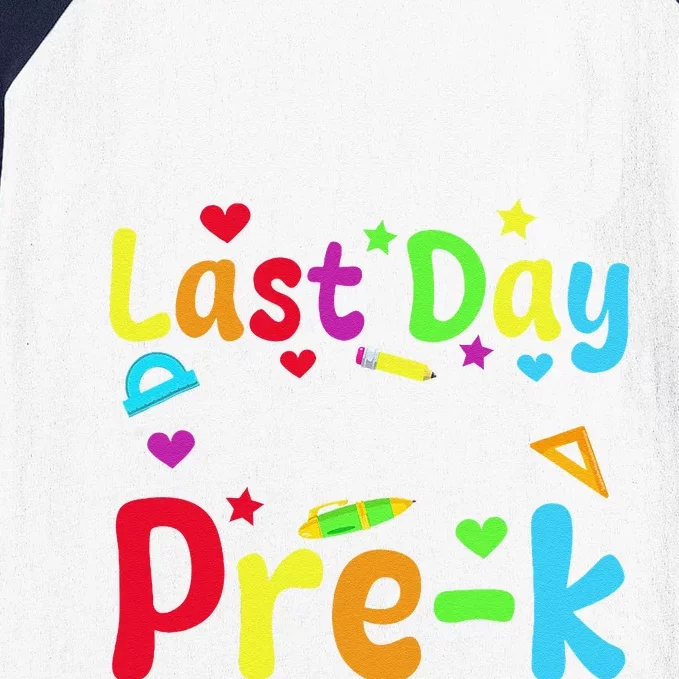 Happy Last Day Of Prek Teacher Student Graduation Baseball Sleeve Shirt