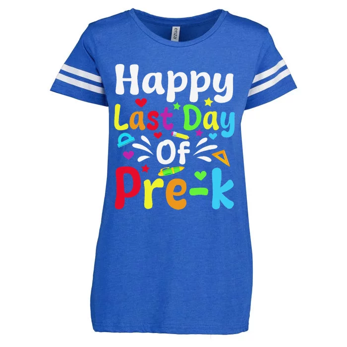 Happy Last Day Of Prek Teacher Student Graduation Enza Ladies Jersey Football T-Shirt