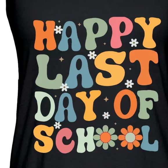 Happy Last Day Of School Teacher Ladies Essential Flowy Tank