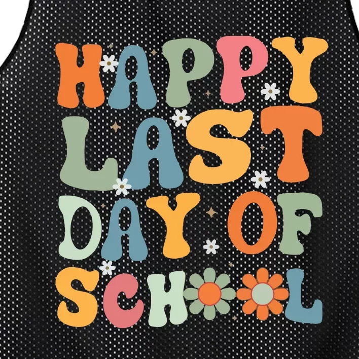 Happy Last Day Of School Teacher Mesh Reversible Basketball Jersey Tank