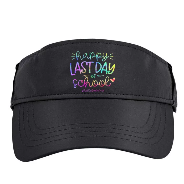 Happy Last Day Of School Hello Summer Students And Teachers Adult Drive Performance Visor