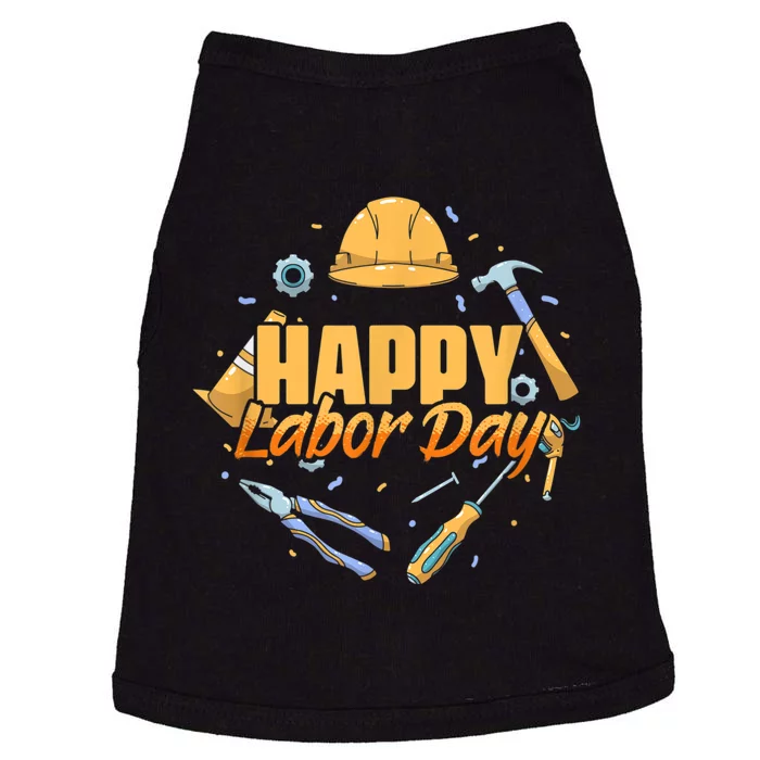 Happy Labor Day American Workers Doggie Tank