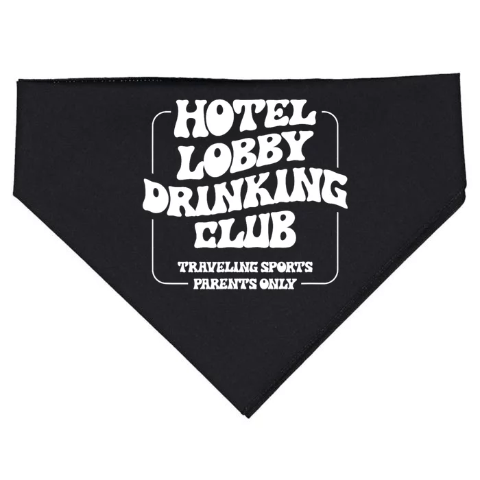 Hotel Lobby Drinking Club Traveling Tournament Parents USA-Made Doggie Bandana