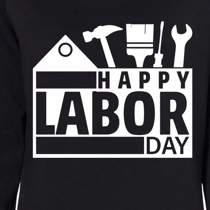 Happy Labor Day Celebration Graphic Womens California Wash Sweatshirt