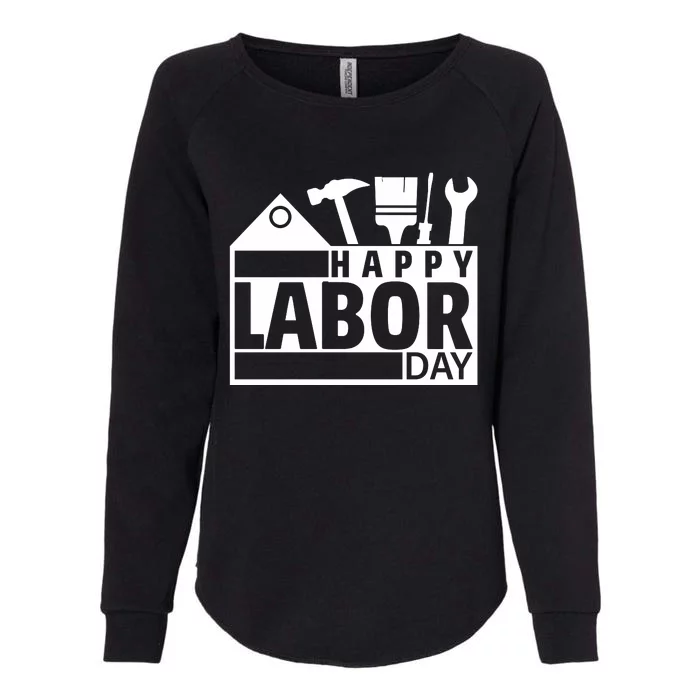 Happy Labor Day Celebration Graphic Womens California Wash Sweatshirt