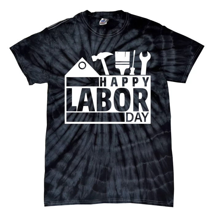 Happy Labor Day Celebration Graphic Tie-Dye T-Shirt