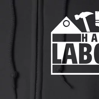 Happy Labor Day Celebration Graphic Full Zip Hoodie