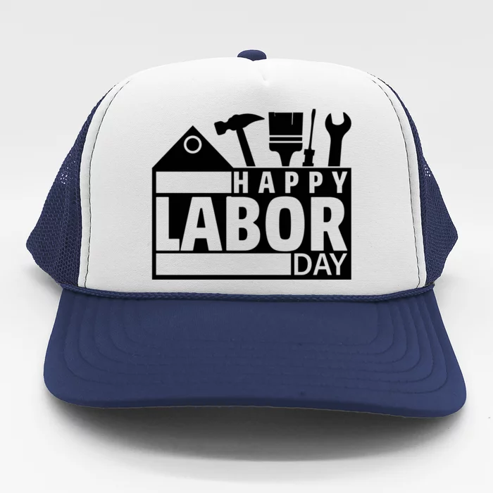 Happy Labor Day Celebration Graphic Trucker Hat