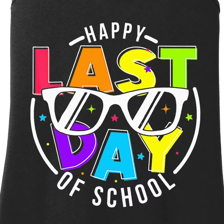 Happy Last Day Of School Teacher Students Graduation Ladies Essential Tank