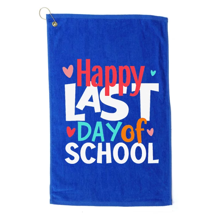 Happy Last Day Of Schools Teacher Student Hello Summer Platinum Collection Golf Towel