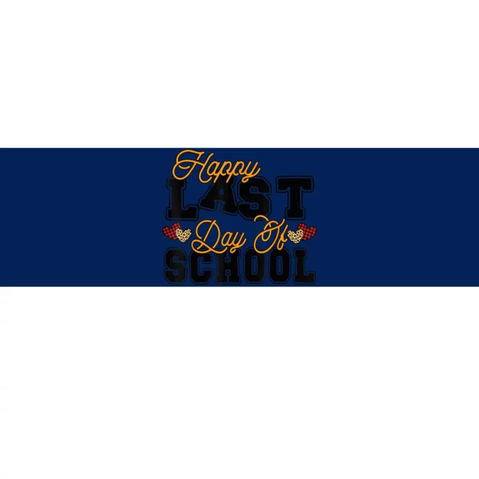 Happy Last Day Of School Teacher Student Graduation Heart Bumper Sticker