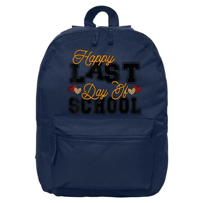 Happy Last Day Of School Teacher Student Graduation Heart 16 in Basic Backpack