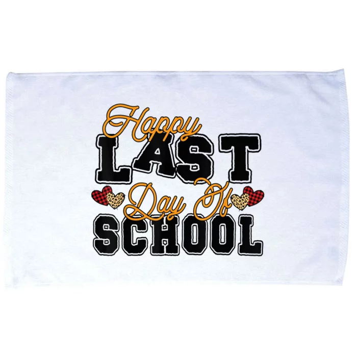 Happy Last Day Of School Teacher Student Graduation Heart Microfiber Hand Towel