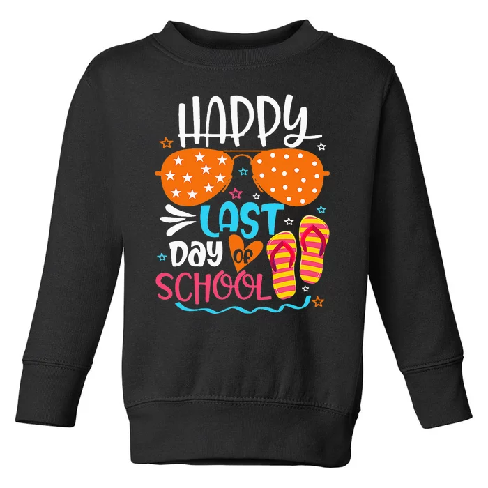 Happy Last Day of School Teacher Student Hello Summer Toddler Sweatshirt