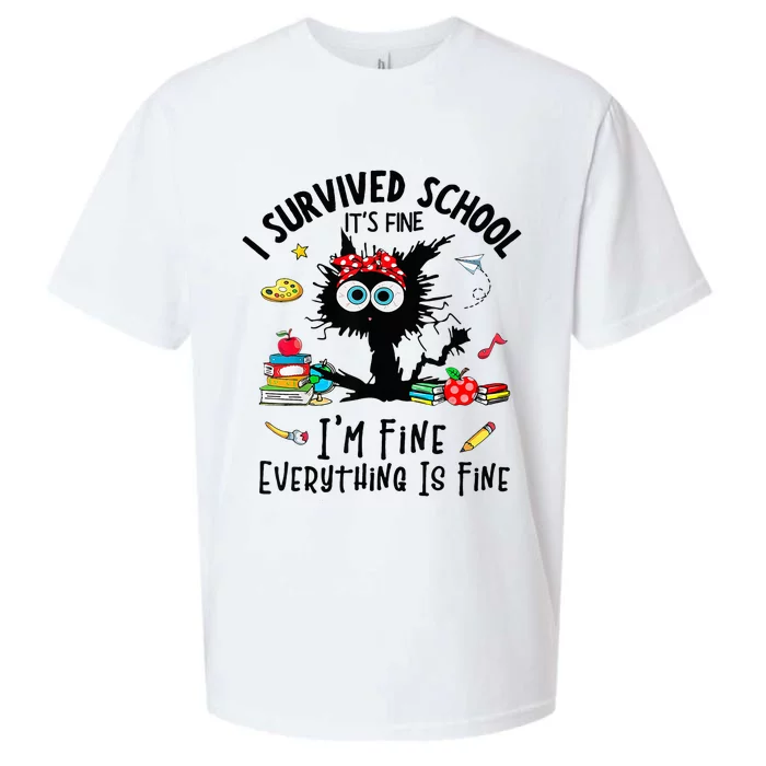 Happy Last Day Of School Its Fine IM Fine Fuuny Sueded Cloud Jersey T-Shirt