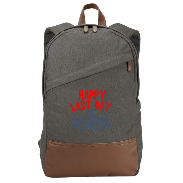 Happy Last Day Of School Summer Vacation Cotton Canvas Backpack