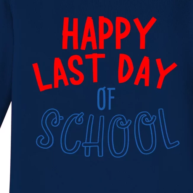 Happy Last Day Of School Summer Vacation Baby Long Sleeve Bodysuit