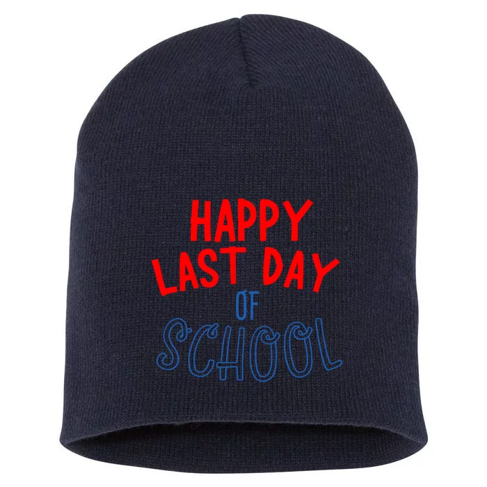 Happy Last Day Of School Summer Vacation Short Acrylic Beanie