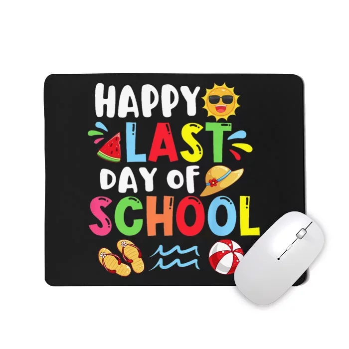 Happy Last Day Of School Summer Time Cute Sun Students Funny Mousepad