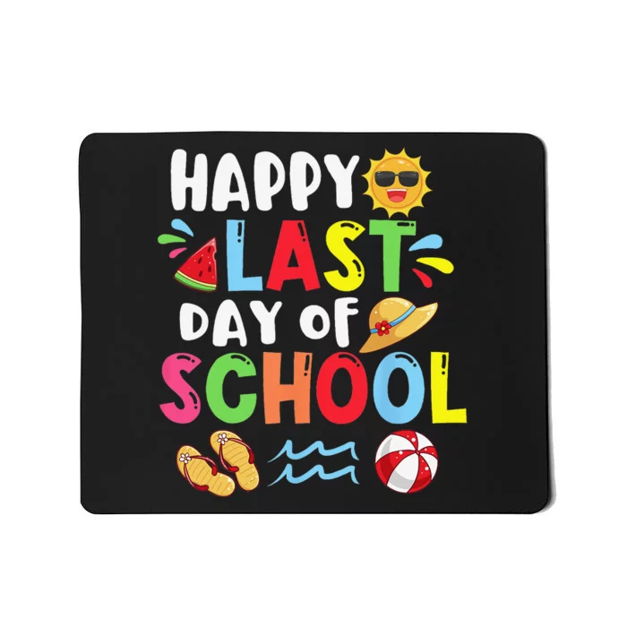 Happy Last Day Of School Summer Time Cute Sun Students Funny Mousepad