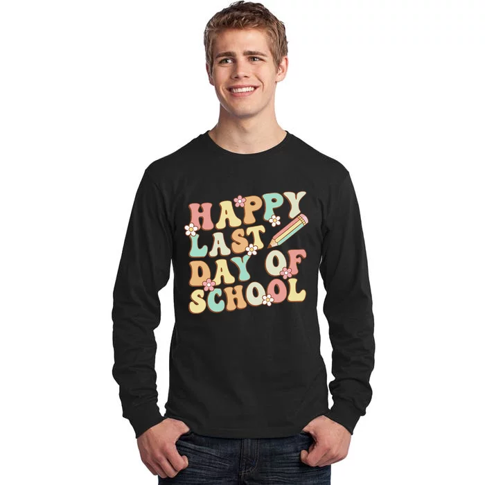 Happy Last Day Of School Teacher Summer Break Graduation Tall Long Sleeve T-Shirt