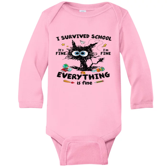 Happy Last Day Of School Teacher Student Graduation Baby Long Sleeve Bodysuit