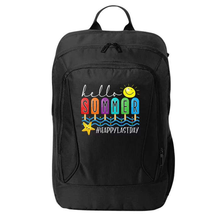 Happy Last Day of School Teachers Student Hello Summer Vibes City Backpack