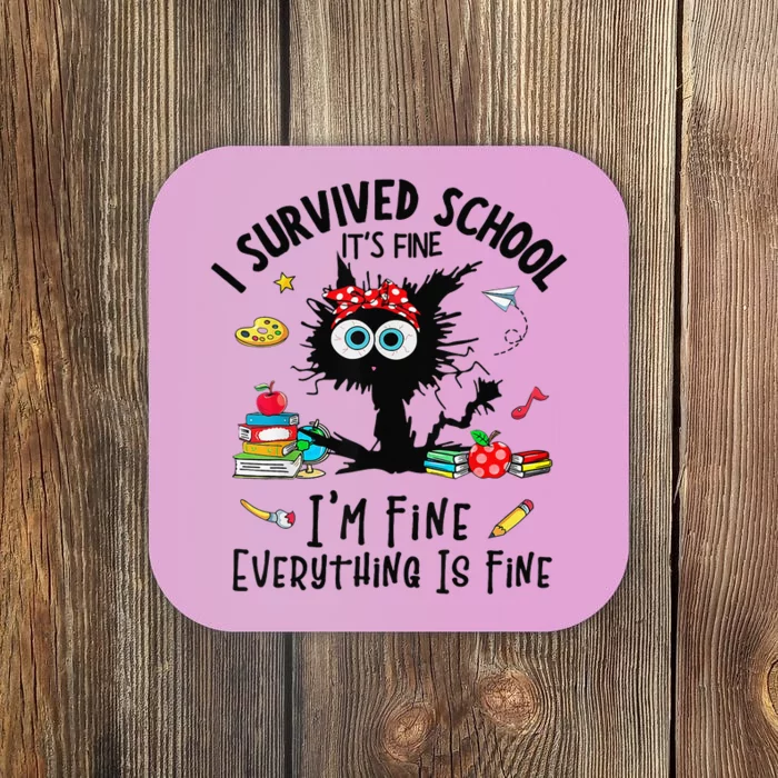 Happy Last Day Of School Teacher Student Graduation Coaster