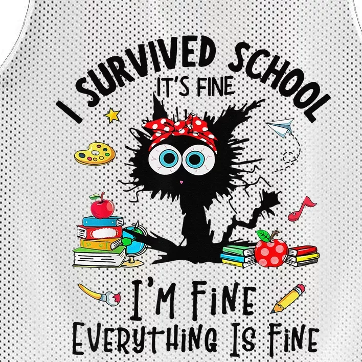 Happy Last Day Of School Teacher Student Graduation Mesh Reversible Basketball Jersey Tank