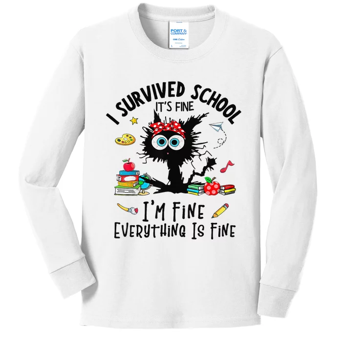 Happy Last Day Of School Teacher Student Graduation Kids Long Sleeve Shirt