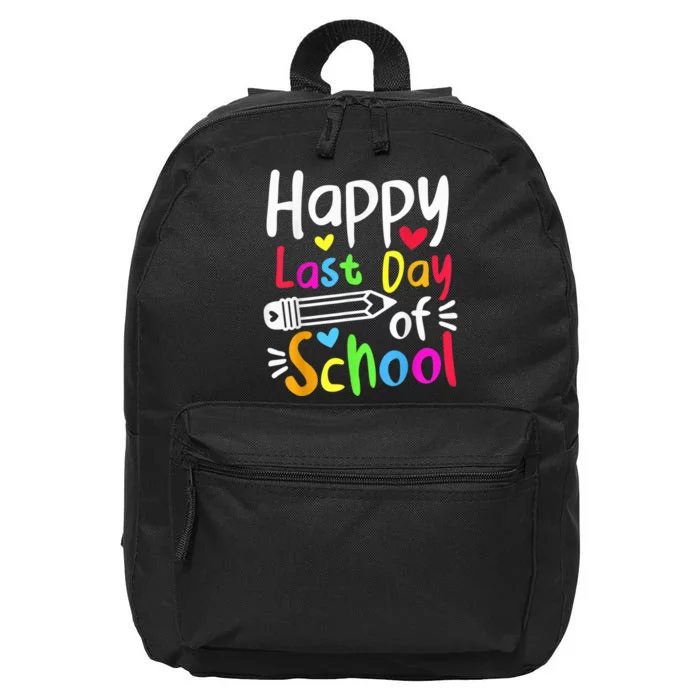 Happy Last Day Of School Students Wo Funny Summer Beak 16 in Basic Backpack