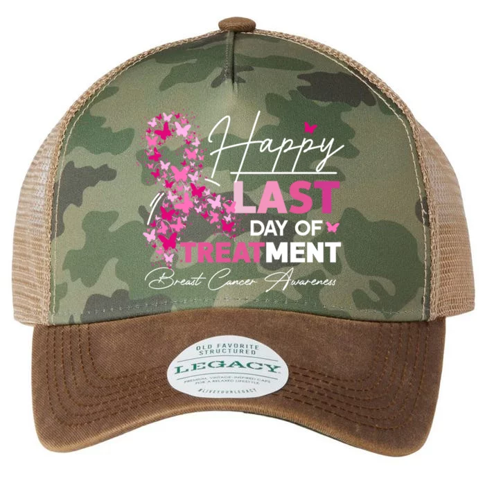 Happy Last Day Of Treatt Pink Breast Cancer Awareness Meaningful Gift Legacy Tie Dye Trucker Hat