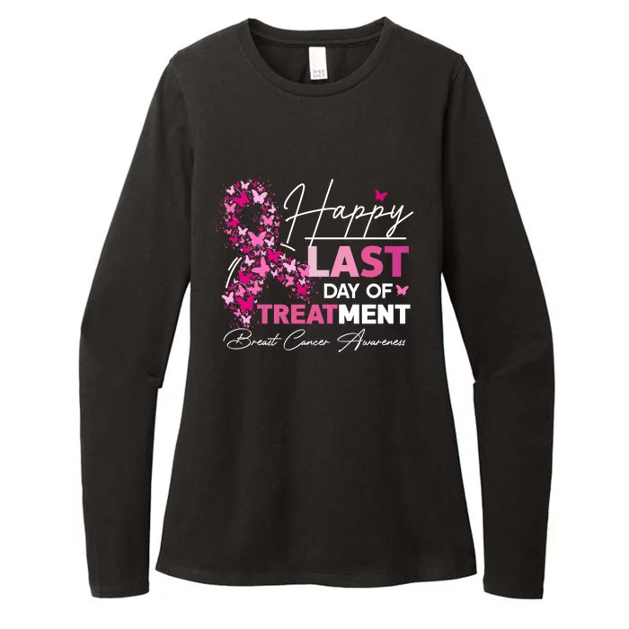 Happy Last Day Of Treatt Pink Breast Cancer Awareness Meaningful Gift Womens CVC Long Sleeve Shirt