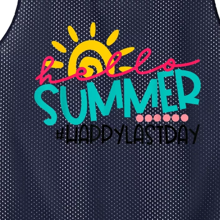 Happy Last Day Of School Teacher Student Graduation Mesh Reversible Basketball Jersey Tank