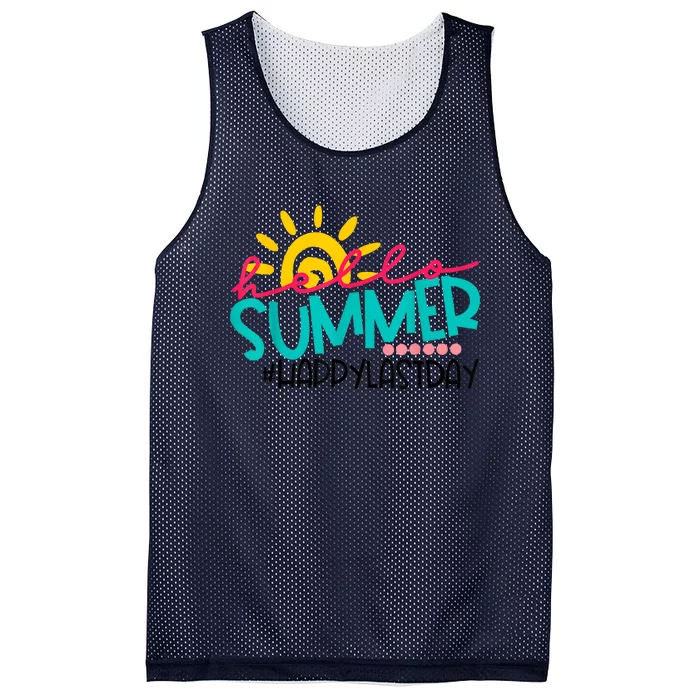 Happy Last Day Of School Teacher Student Graduation Mesh Reversible Basketball Jersey Tank