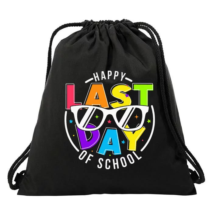 Happy Last Day Of School Teacher Student Drawstring Bag