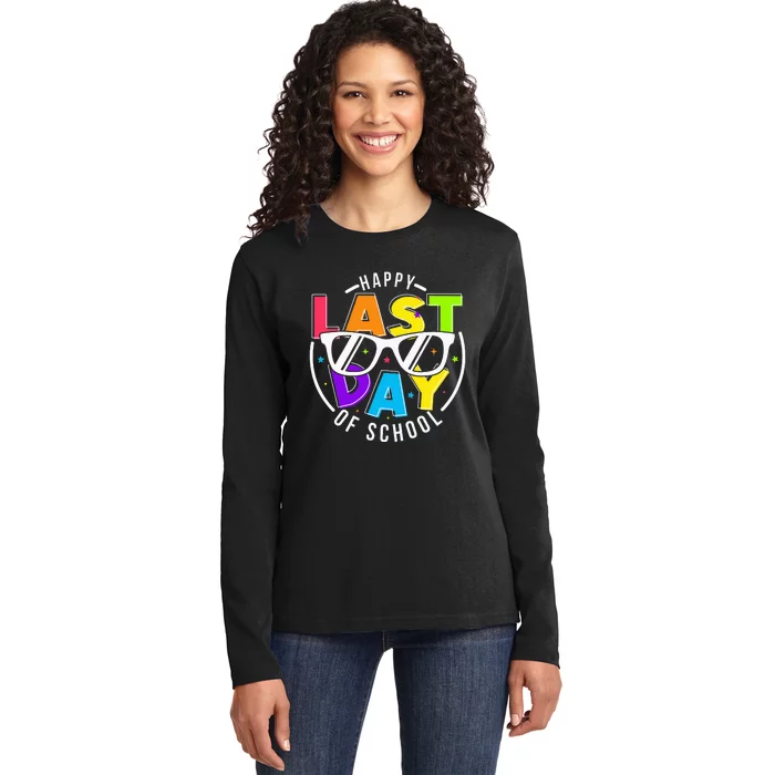 Happy Last Day Of School Teacher Student Ladies Long Sleeve Shirt