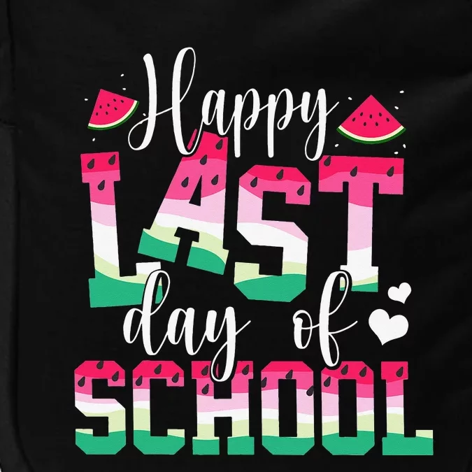 Happy Last Day Of School Watermelon Teachers Students Summer Impact Tech Backpack